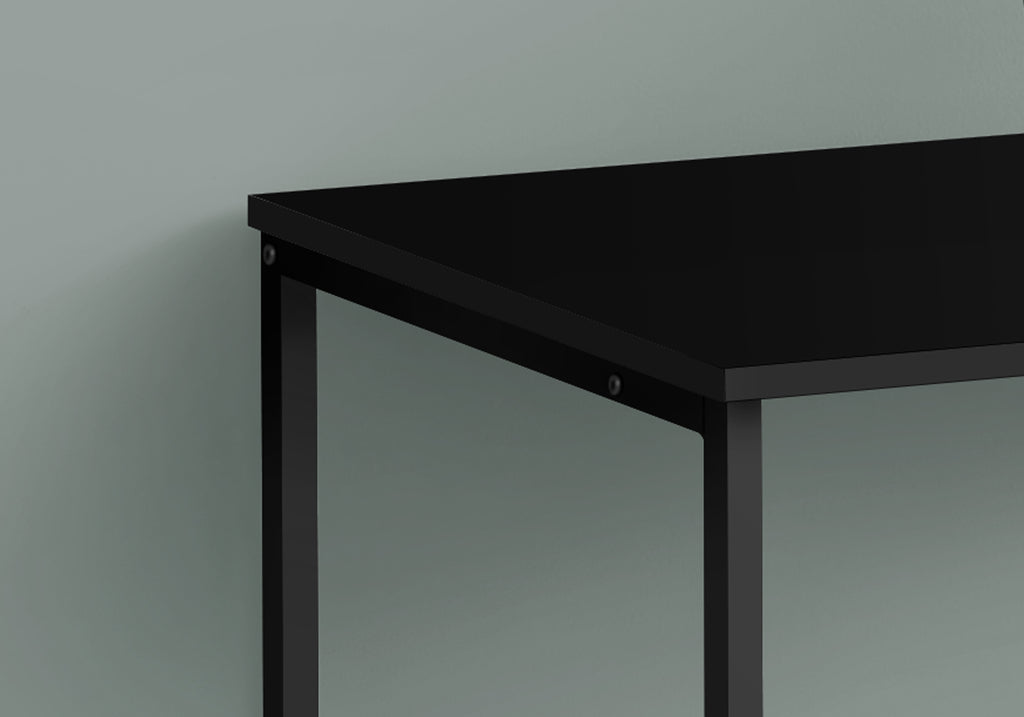 COMPUTER DESK - 40""L / BLACK / BLACK METAL
