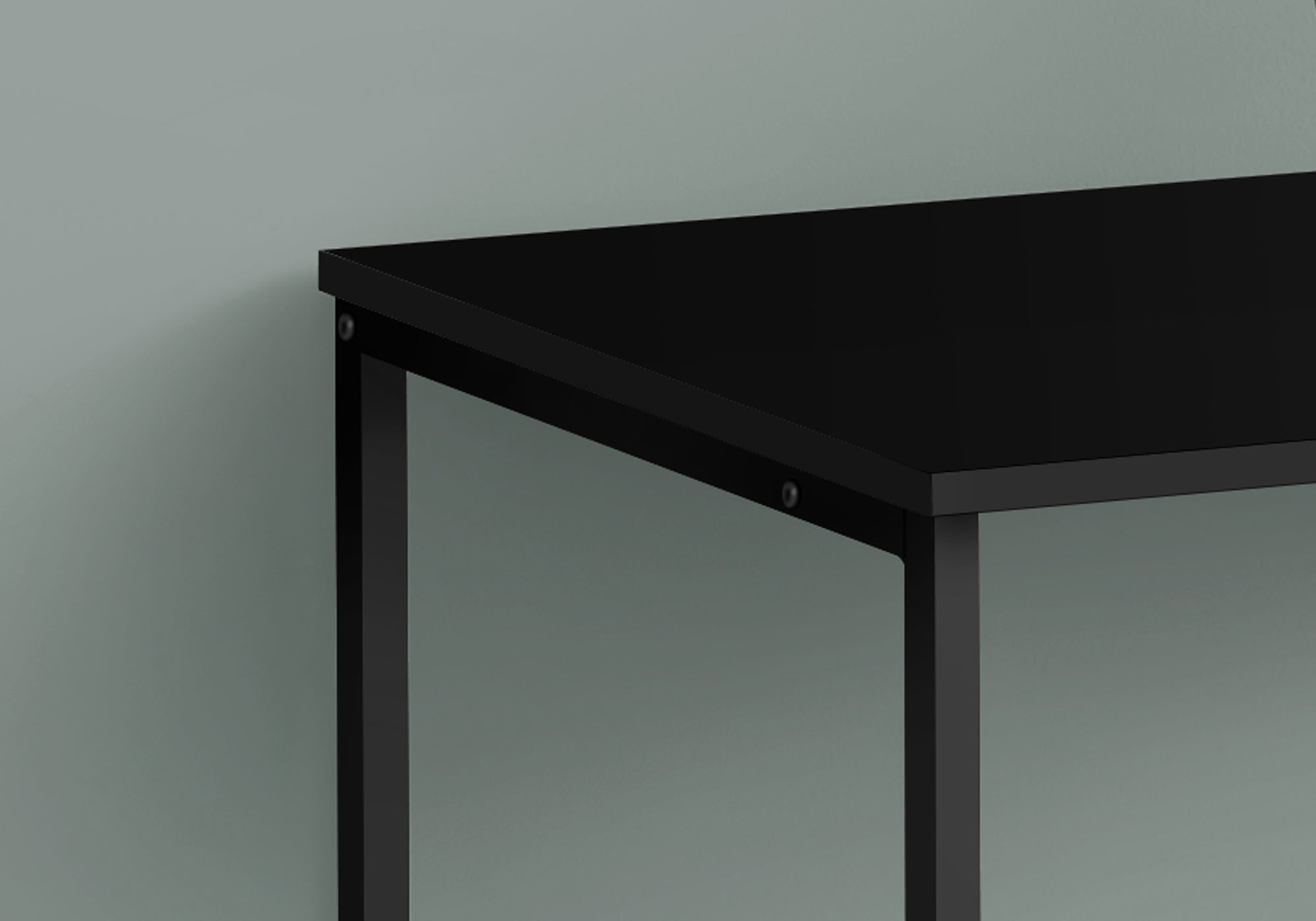 COMPUTER DESK - 40""L / BLACK / BLACK METAL
