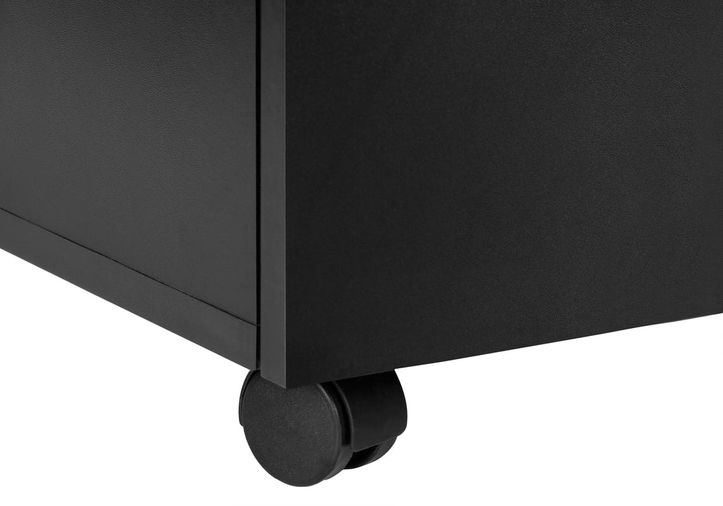 FILING CABINET - 3 DRAWER / BLACK ON CASTORS