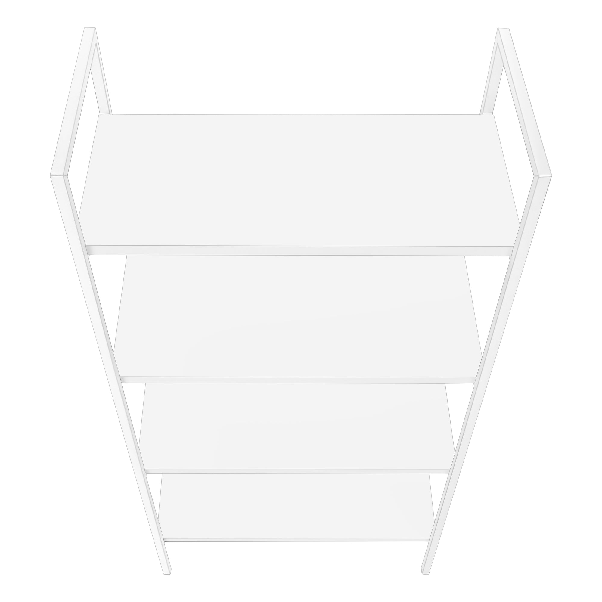 BOOKCASE - 48""H / WHITE / WHITE METAL