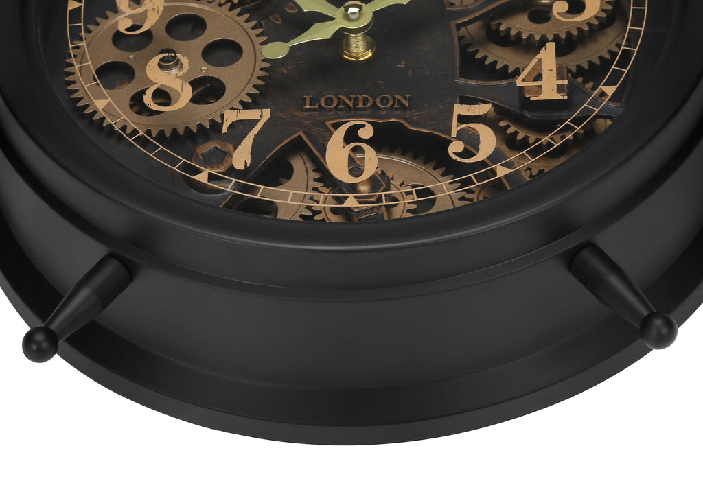 CLOCKS - TABLETOP GEAR MECHANISM / DARK BROWN
