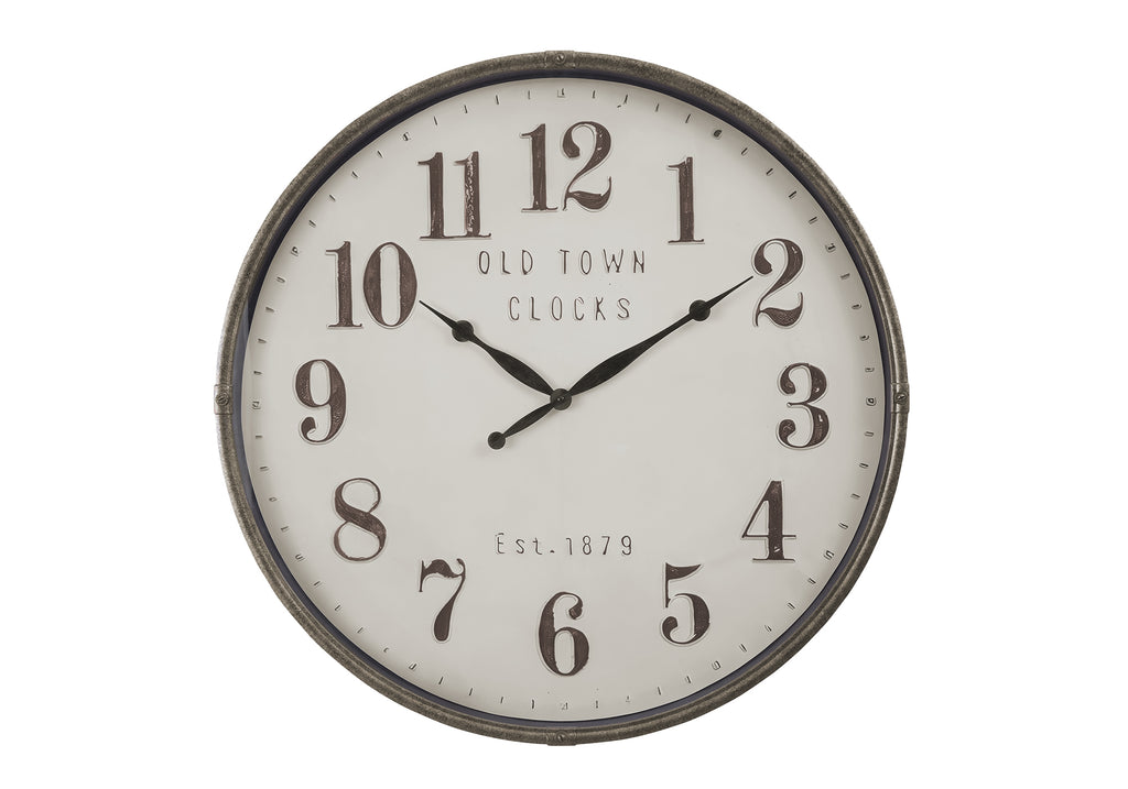 CLOCKS - 30""DIA / WALL CLOCK / BROWN