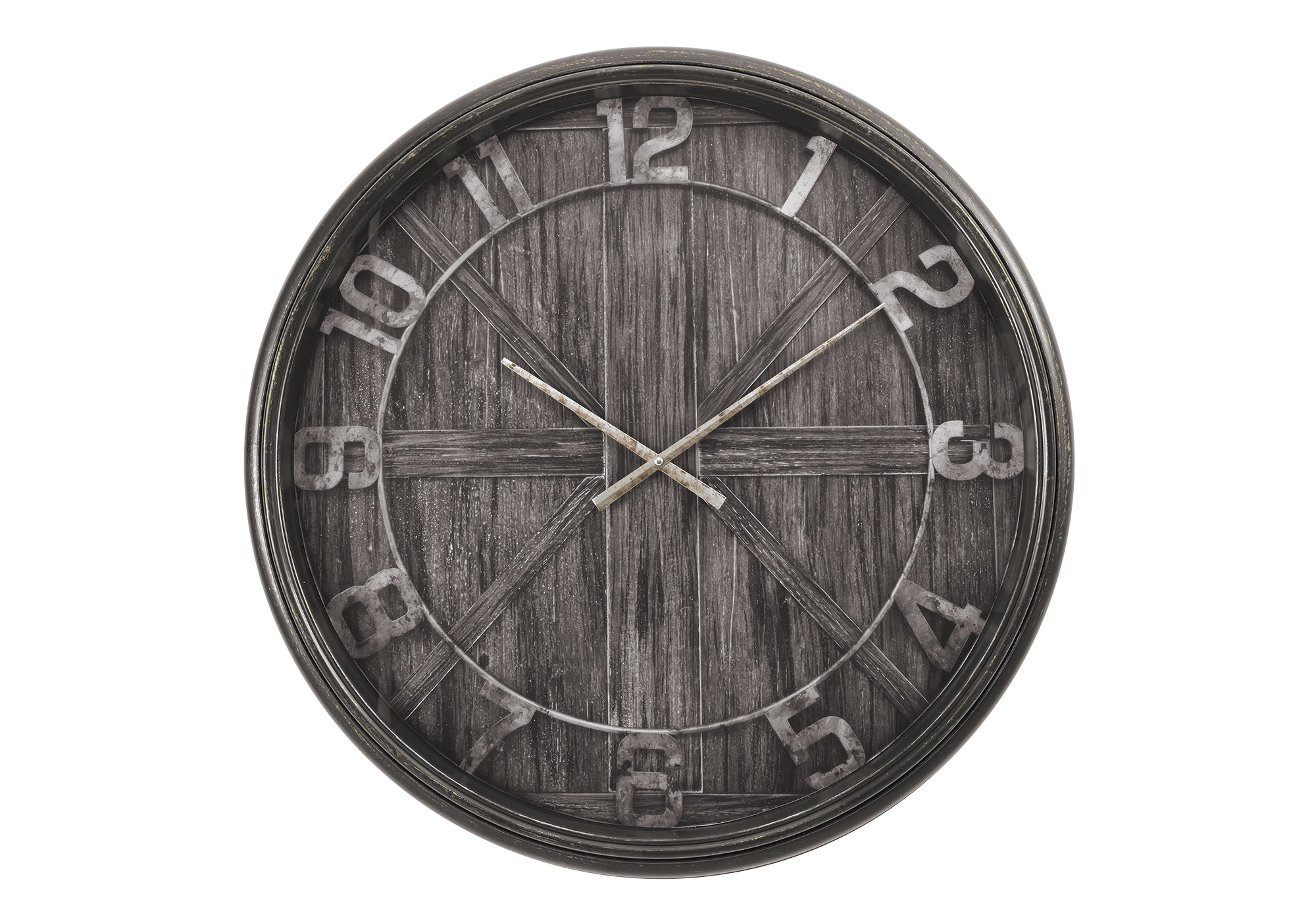 CLOCKS - 30""DIA / WALL CLOCK / BROWN