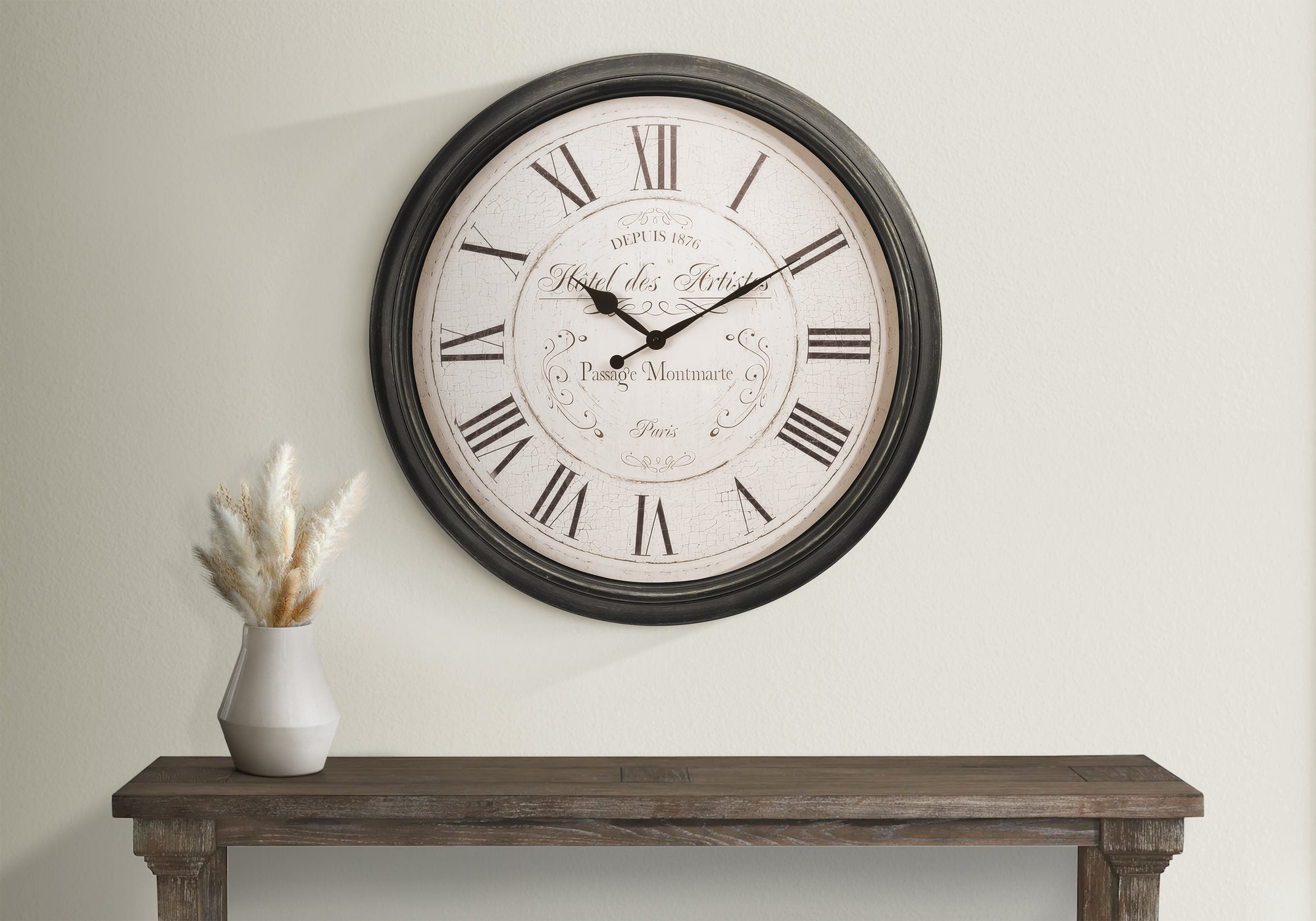 CLOCKS - 30""DIA / WALL CLOCK / BROWN