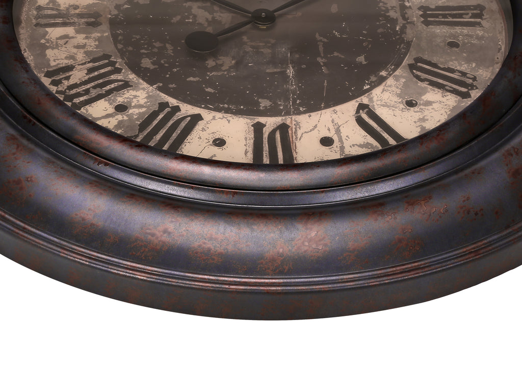 CLOCKS - 30""DIA / WALL CLOCK / BROWN