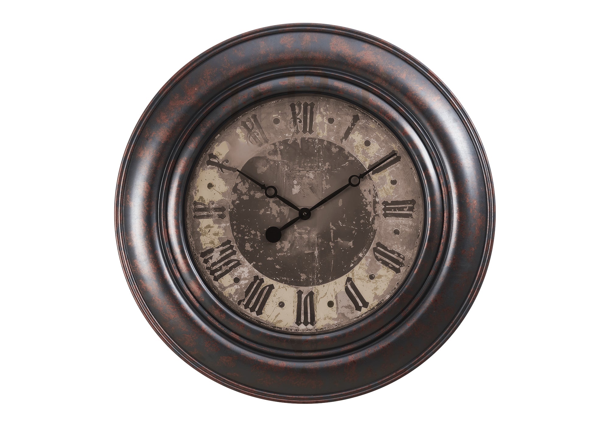 CLOCKS - 30""DIA / WALL CLOCK / BROWN