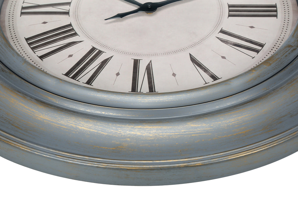 CLOCKS - 30""DIA / WALL CLOCK / ANTIQUE BLUE