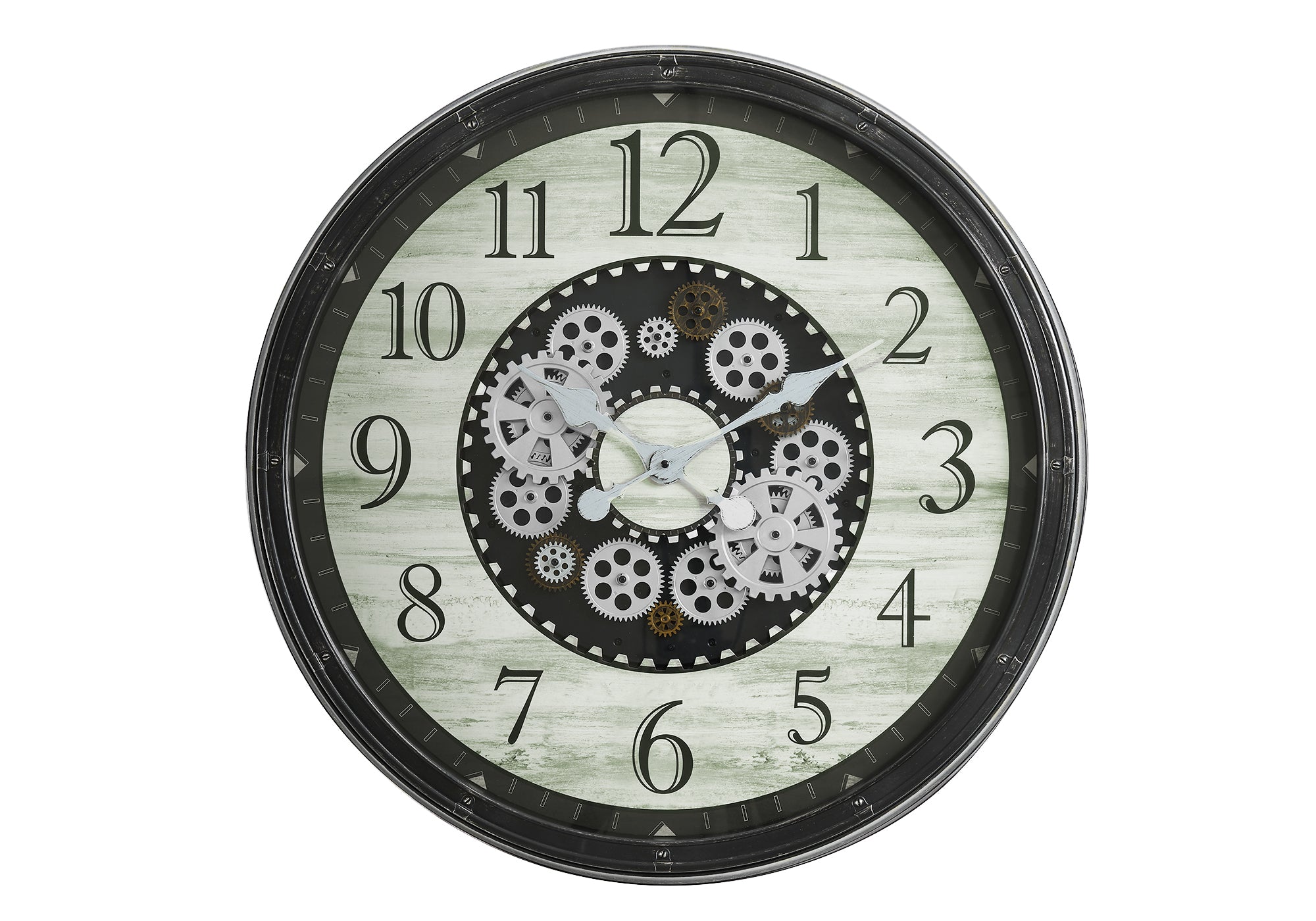 CLOCKS - 30""DIA / GEAR MECHANISM WALL CLOCK / BROWN