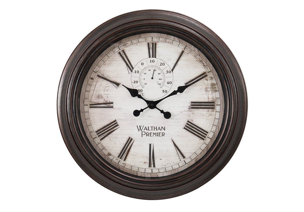 CLOCKS - 20""DIA / WALL CLOCK / BROWN