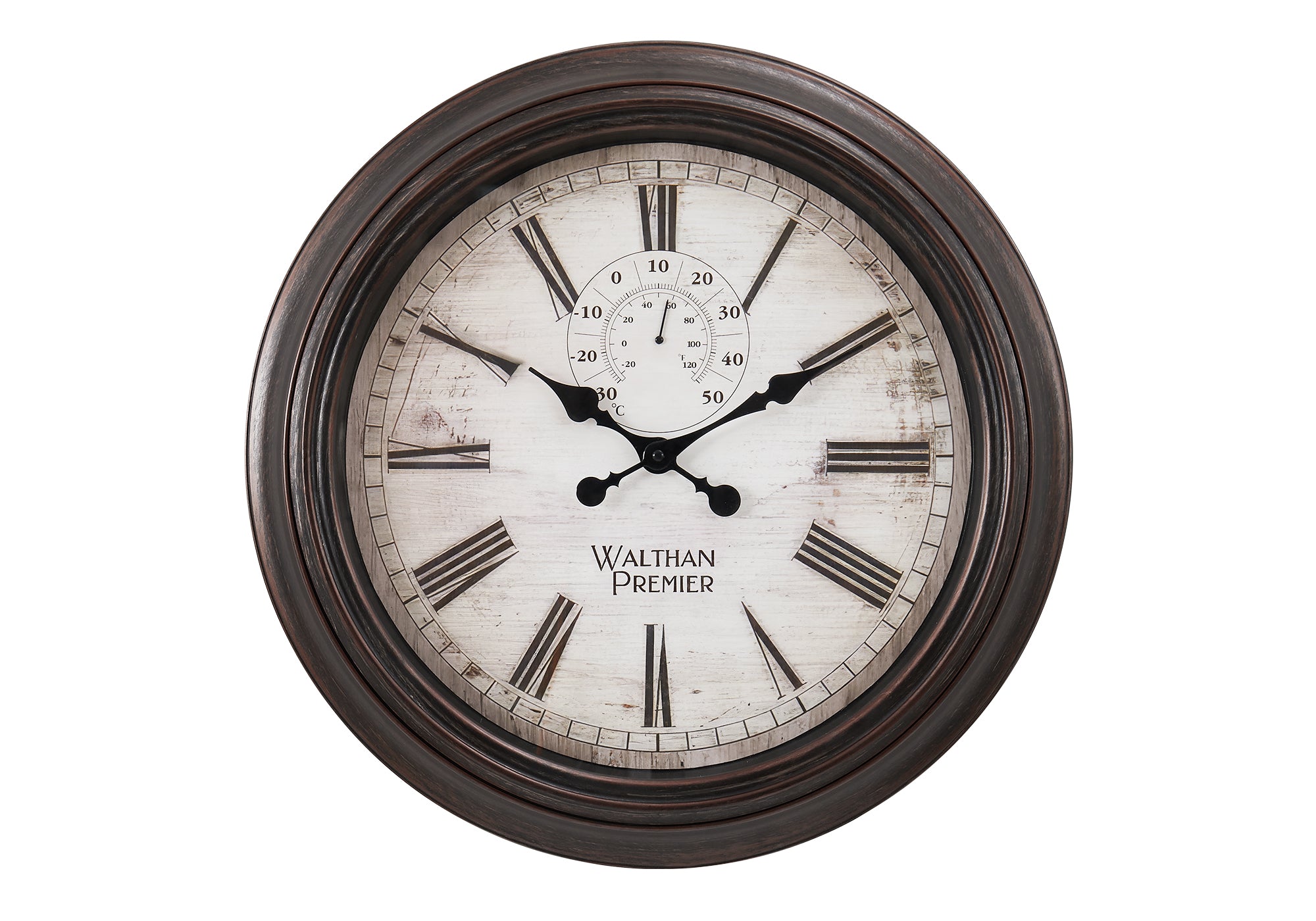 CLOCKS - 20""DIA / WALL CLOCK / BROWN