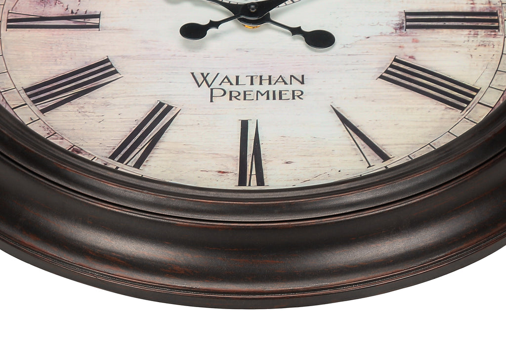 CLOCKS - 20""DIA / WALL CLOCK / BROWN