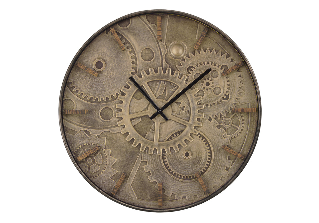 CLOCKS - 20""DIA / WALL CLOCK / BROWN