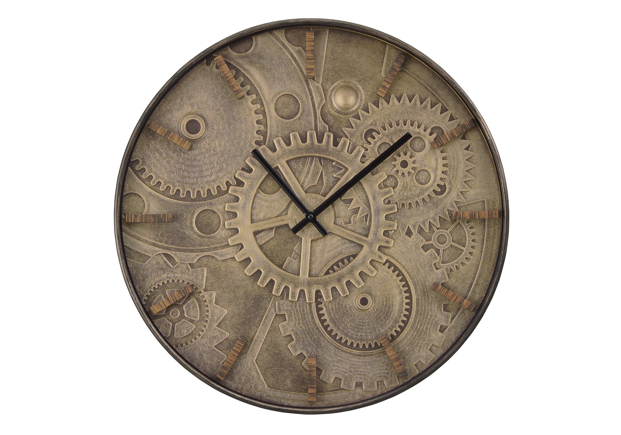 CLOCKS - 20""DIA / WALL CLOCK / BROWN