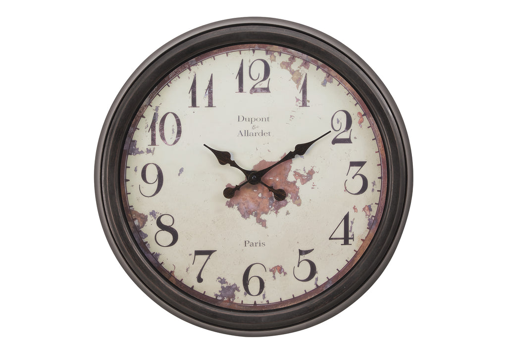 CLOCKS - 20""DIA / WALL CLOCK / BROWN