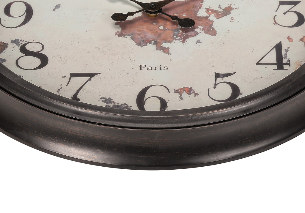 CLOCKS - 20""DIA / WALL CLOCK / BROWN