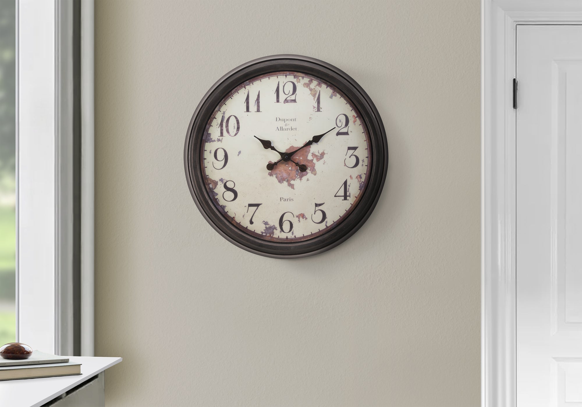 CLOCKS - 20""DIA / WALL CLOCK / BROWN
