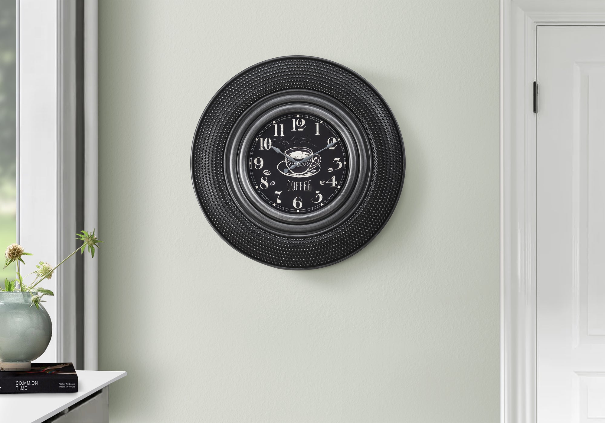 CLOCKS - 20""DIA / WALL CLOCK / CHARCOAL GREY