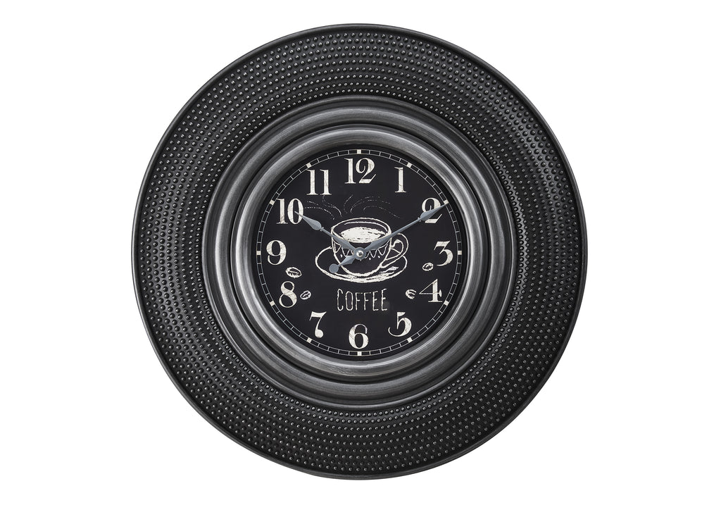CLOCKS - 20""DIA / WALL CLOCK / CHARCOAL GREY