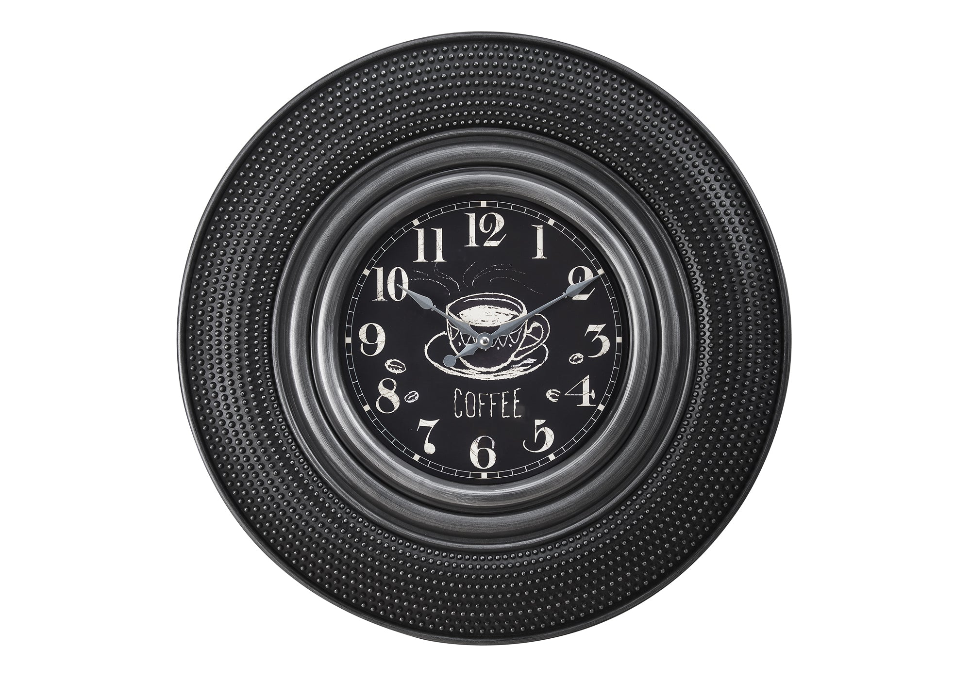 CLOCKS - 20""DIA / WALL CLOCK / CHARCOAL GREY