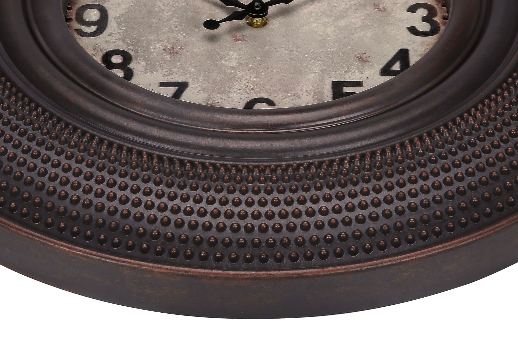 CLOCKS - 20""DIA / WALL CLOCK / ANTIQUE BROWN