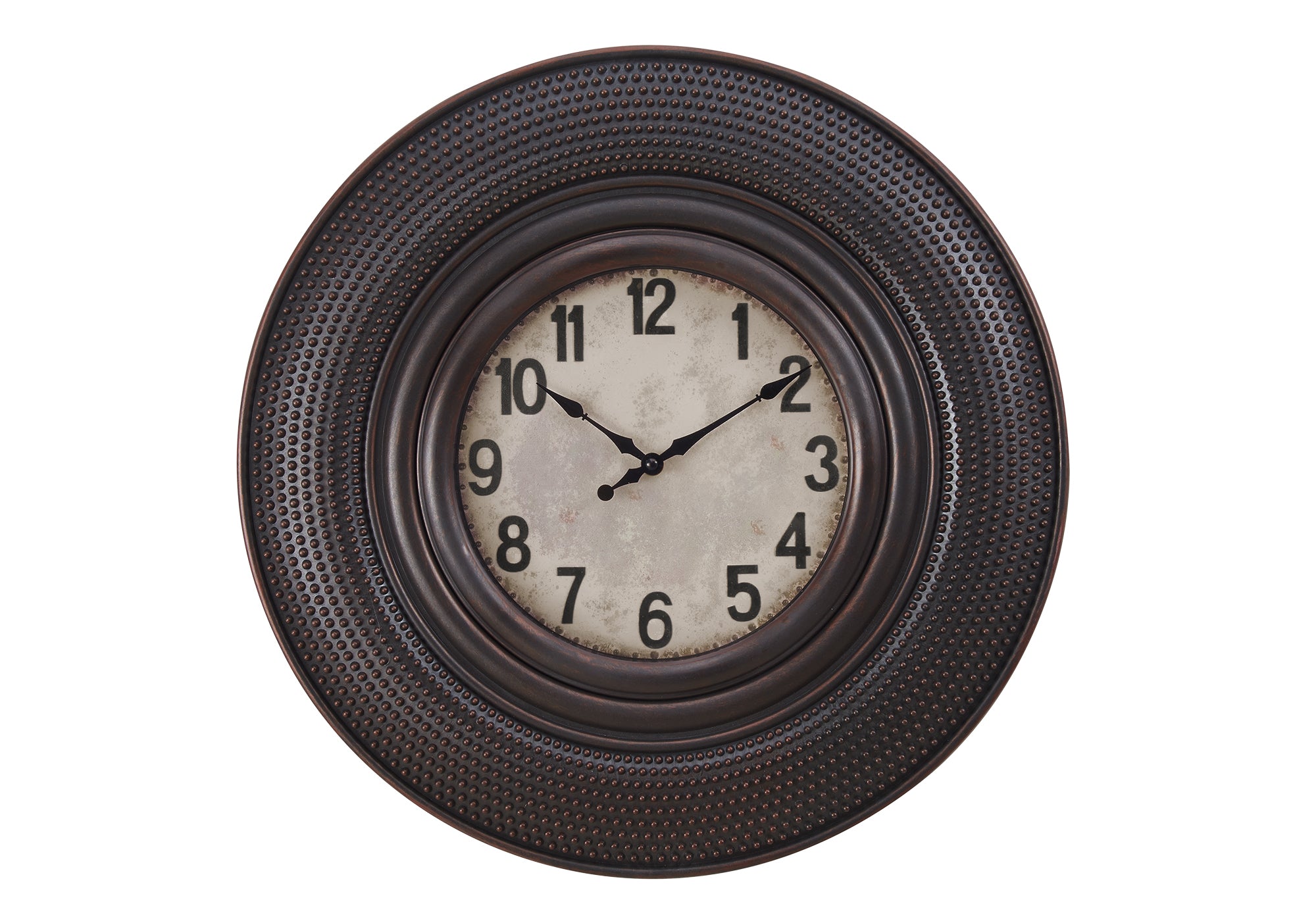 CLOCKS - 20""DIA / WALL CLOCK / ANTIQUE BROWN