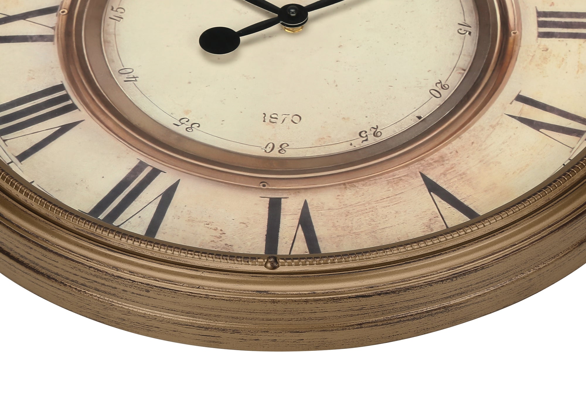 CLOCKS - 20""DIA / WALL CLOCK / ANTIQUE BROWN