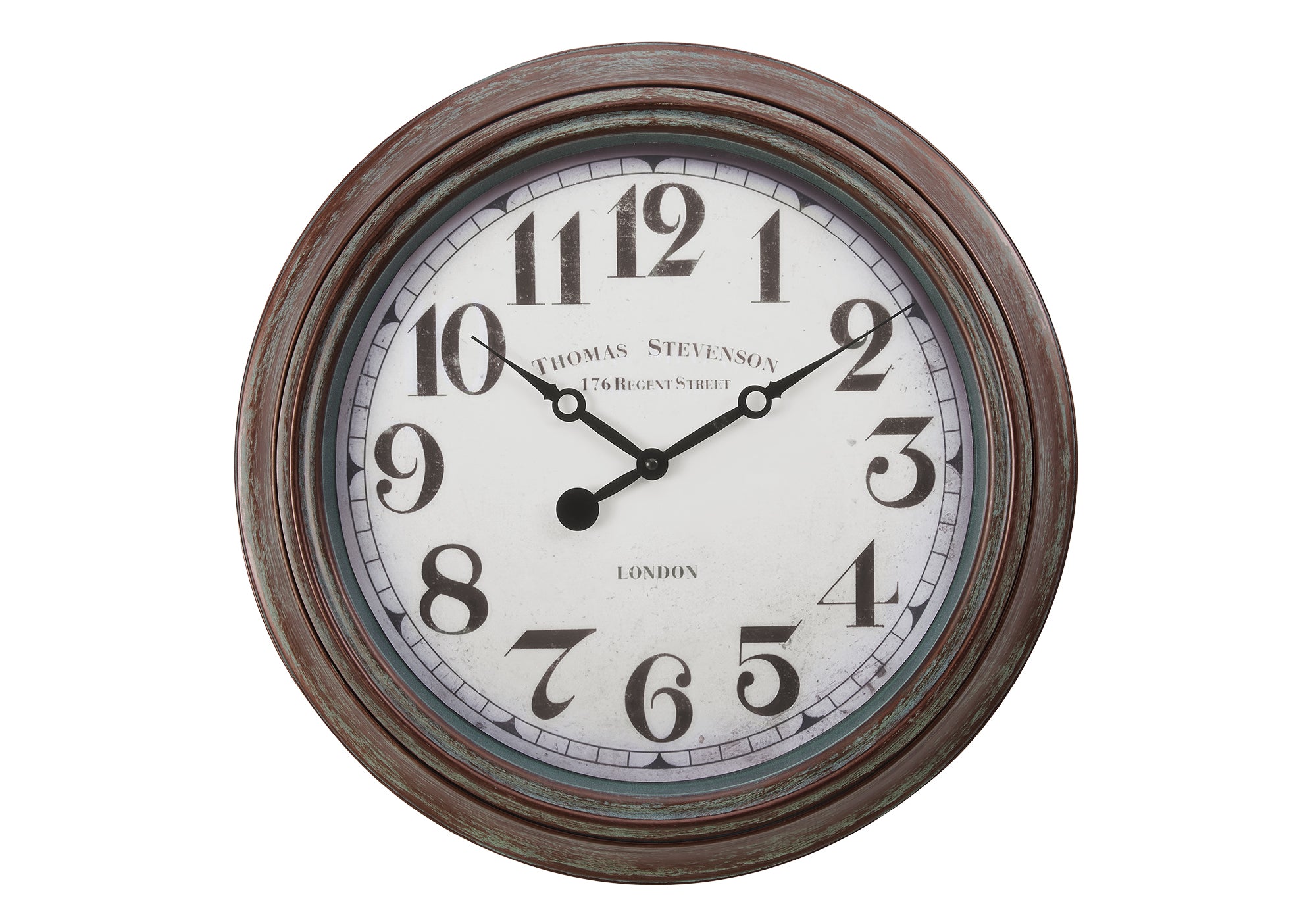 CLOCKS - 20""DIA / WALL CLOCK / ANTIQUE BROWN