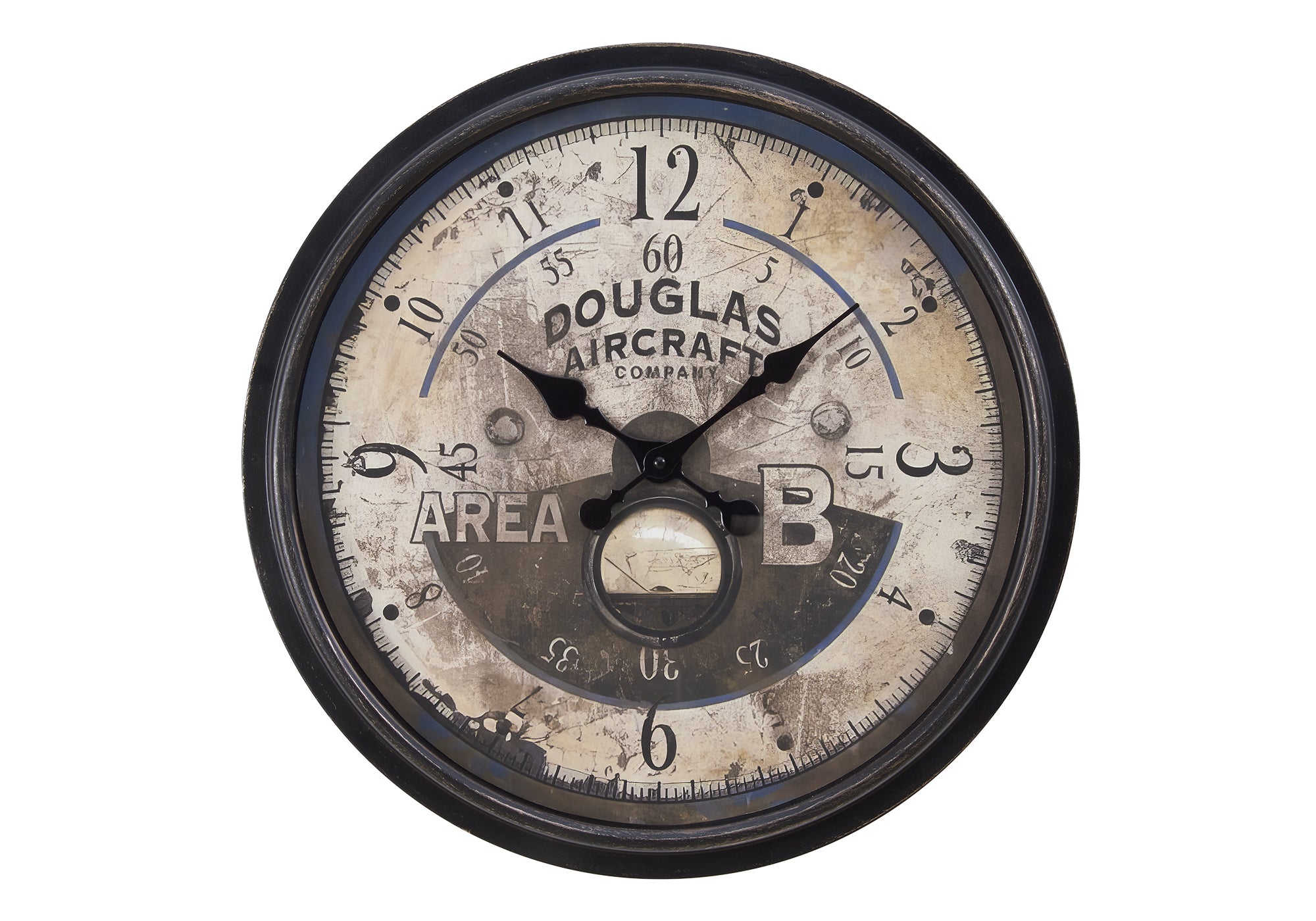 CLOCKS - 20""DIA / WALL CLOCK / ANTIQUE BROWN