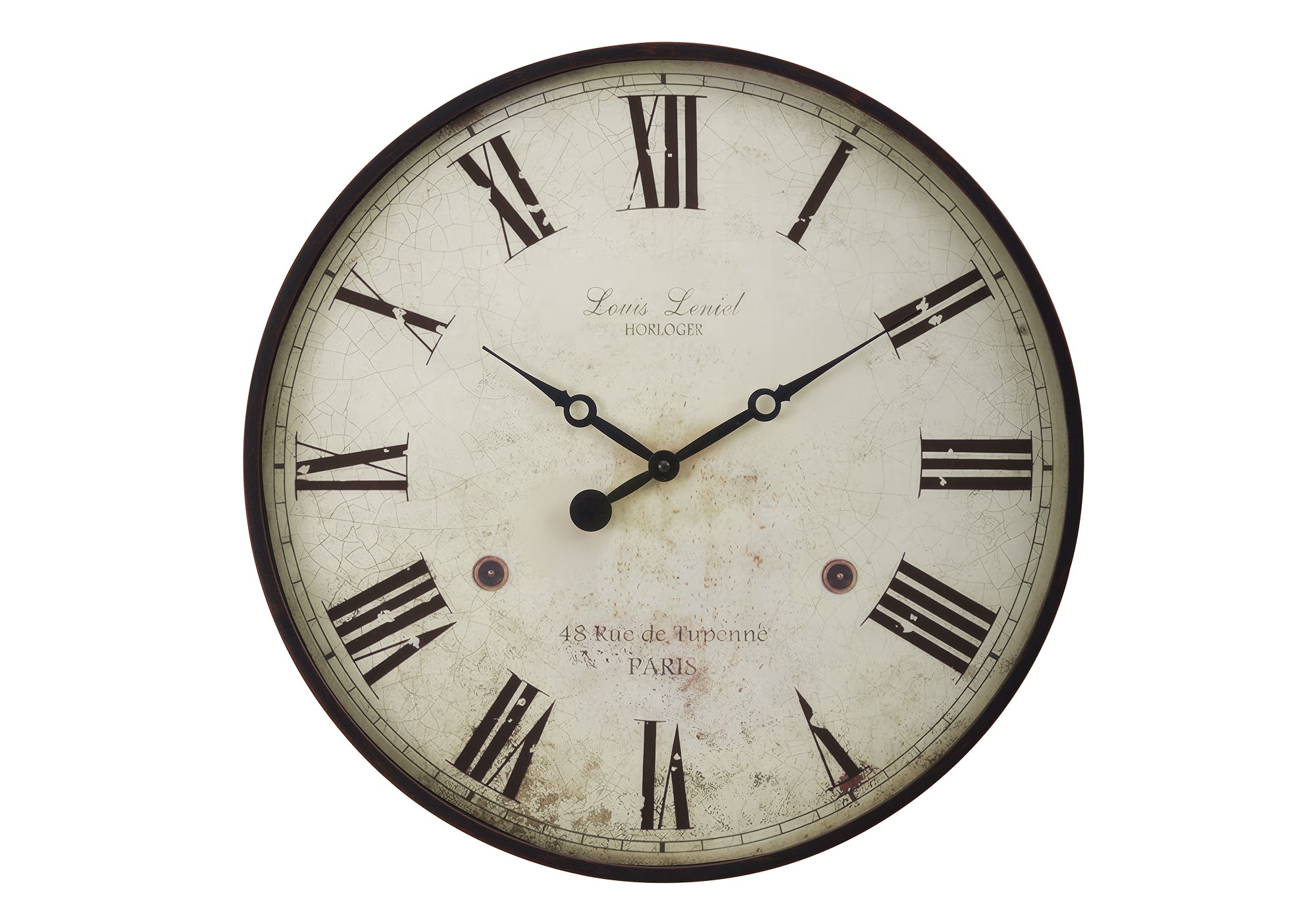 CLOCKS - 20""DIA / WALL CLOCK / ANTIQUE BROWN