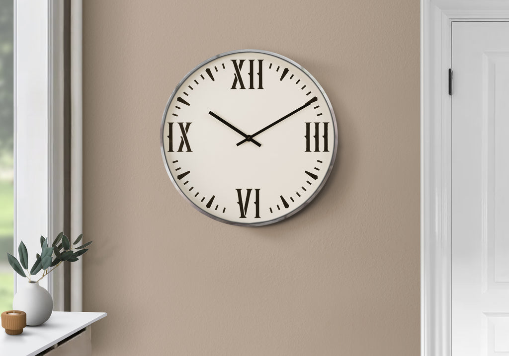 CLOCKS - 20""DIA / WALL CLOCK / WHITE