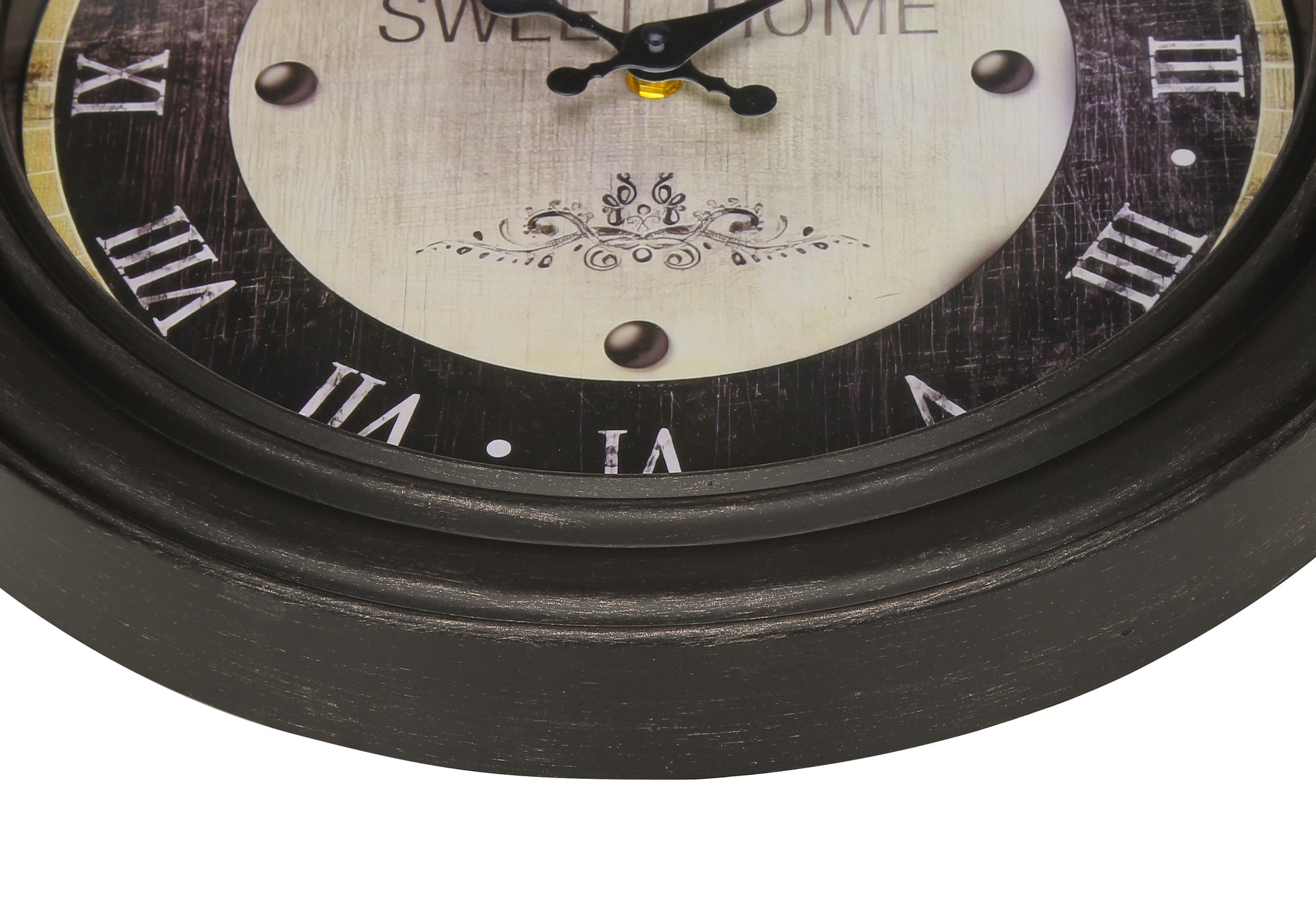CLOCKS - 16""DIA / WALL CLOCK / ANTIQUE BROWN