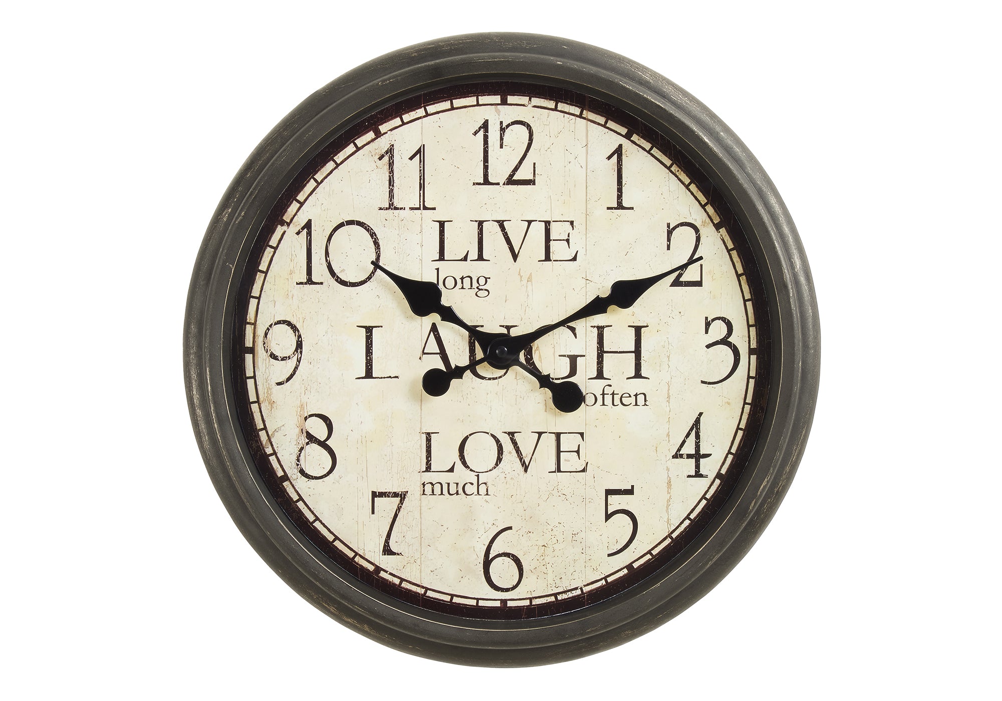 CLOCKS - 16""DIA / WALL CLOCK / ANTIQUE BROWN