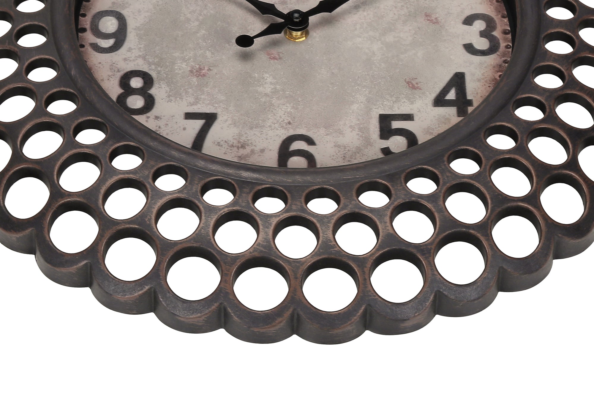 CLOCKS - 16""DIA / WALL CLOCK / DARK BROWN