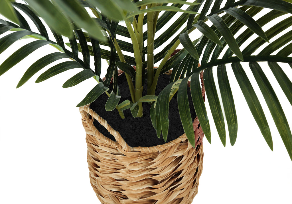 ARTIFICIAL PLANT - 24""H / INDOOR PALM / 8"" WOVEN BASKET
