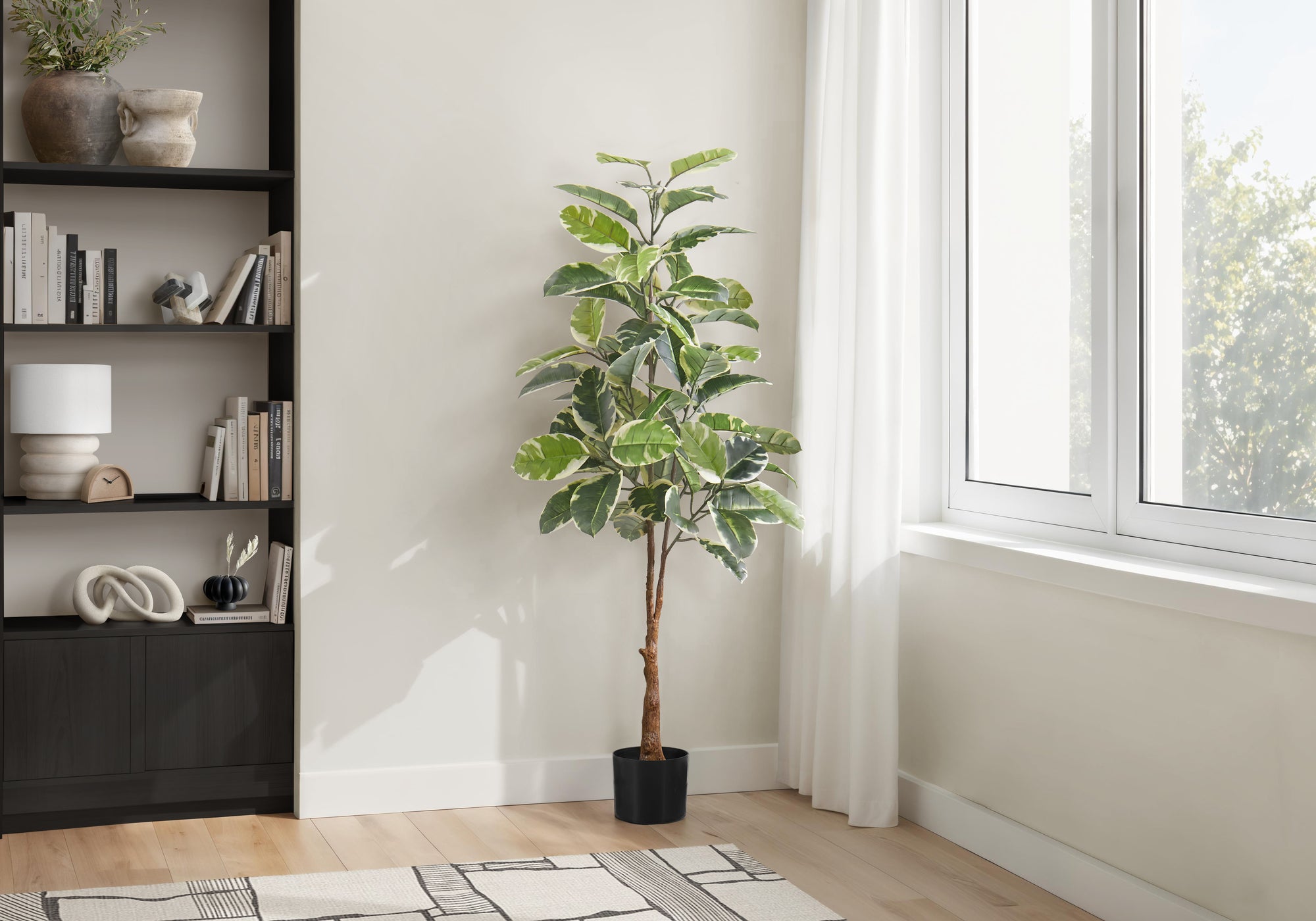 ARTIFICIAL PLANT - 52""H / INDOOR RUBBER TREE IN A 5"" POT