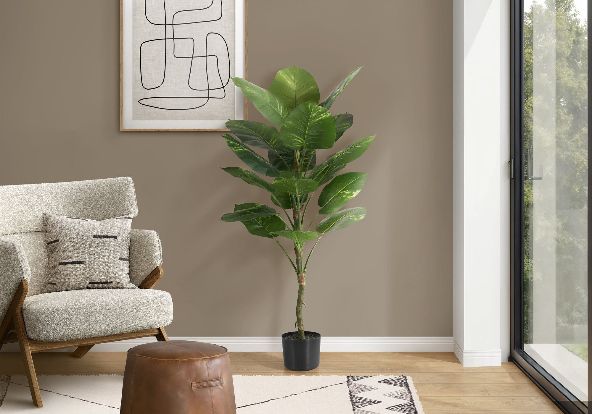ARTIFICIAL PLANT - 54""H / INDOOR DIEFFENBACHIA / 6"" POT