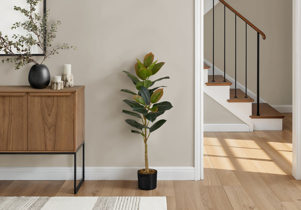 ARTIFICIAL PLANT - 40""H / INDOOR RUBBER TREE IN A 5"" POT