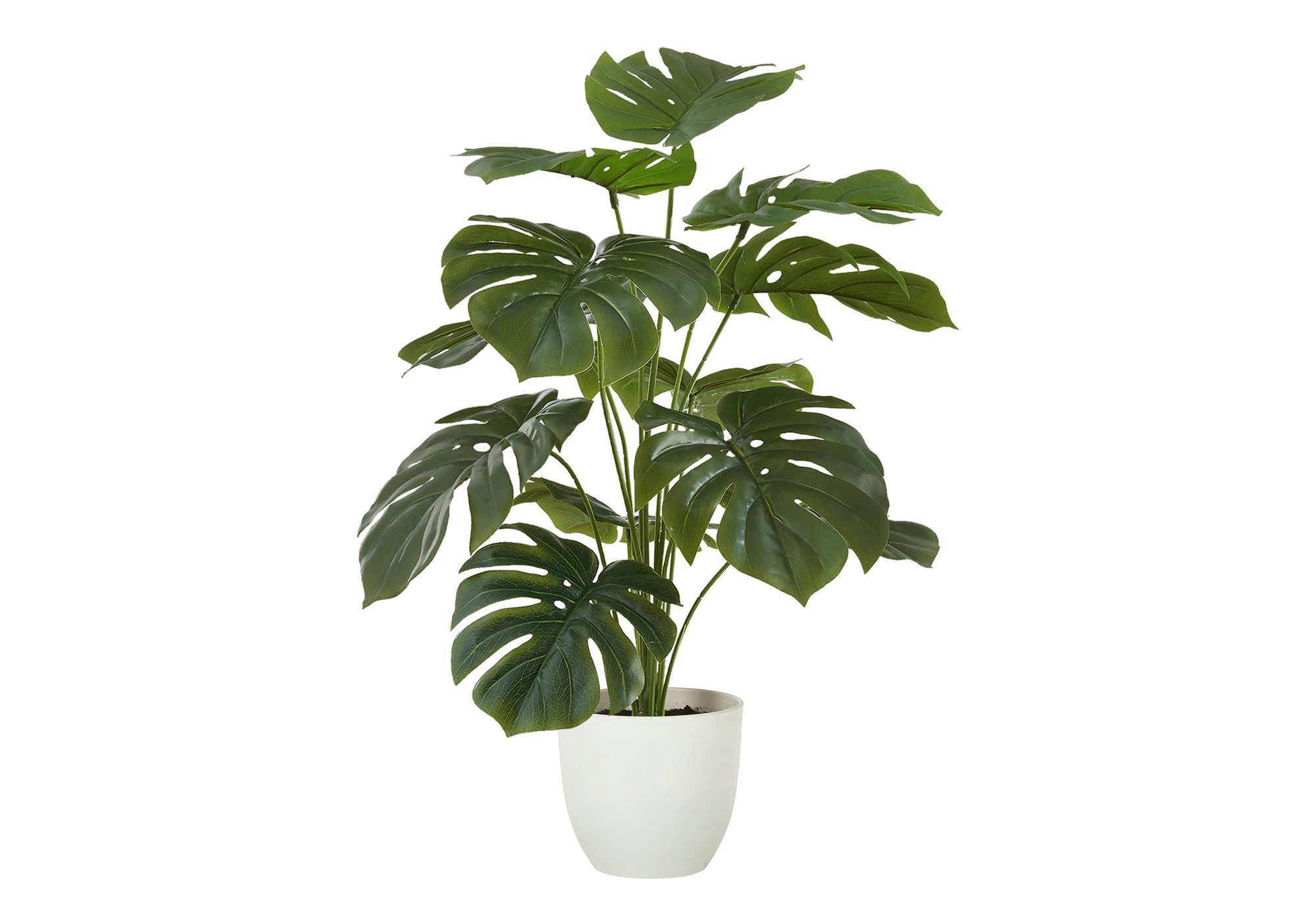 ARTIFICIAL PLANT - 24""H / INDOOR MONSTERA / 5"" WHITE POT