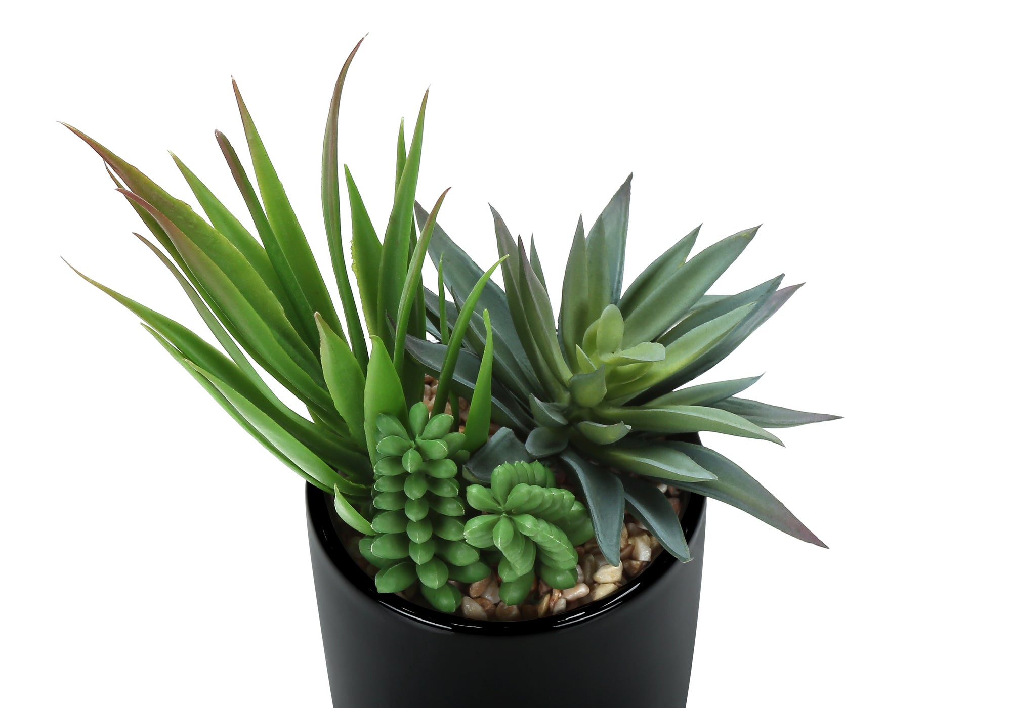 ARTIFICIAL PLANT - 2PCS / 7""H SUCCULENT IN 3"" BLACK POT
