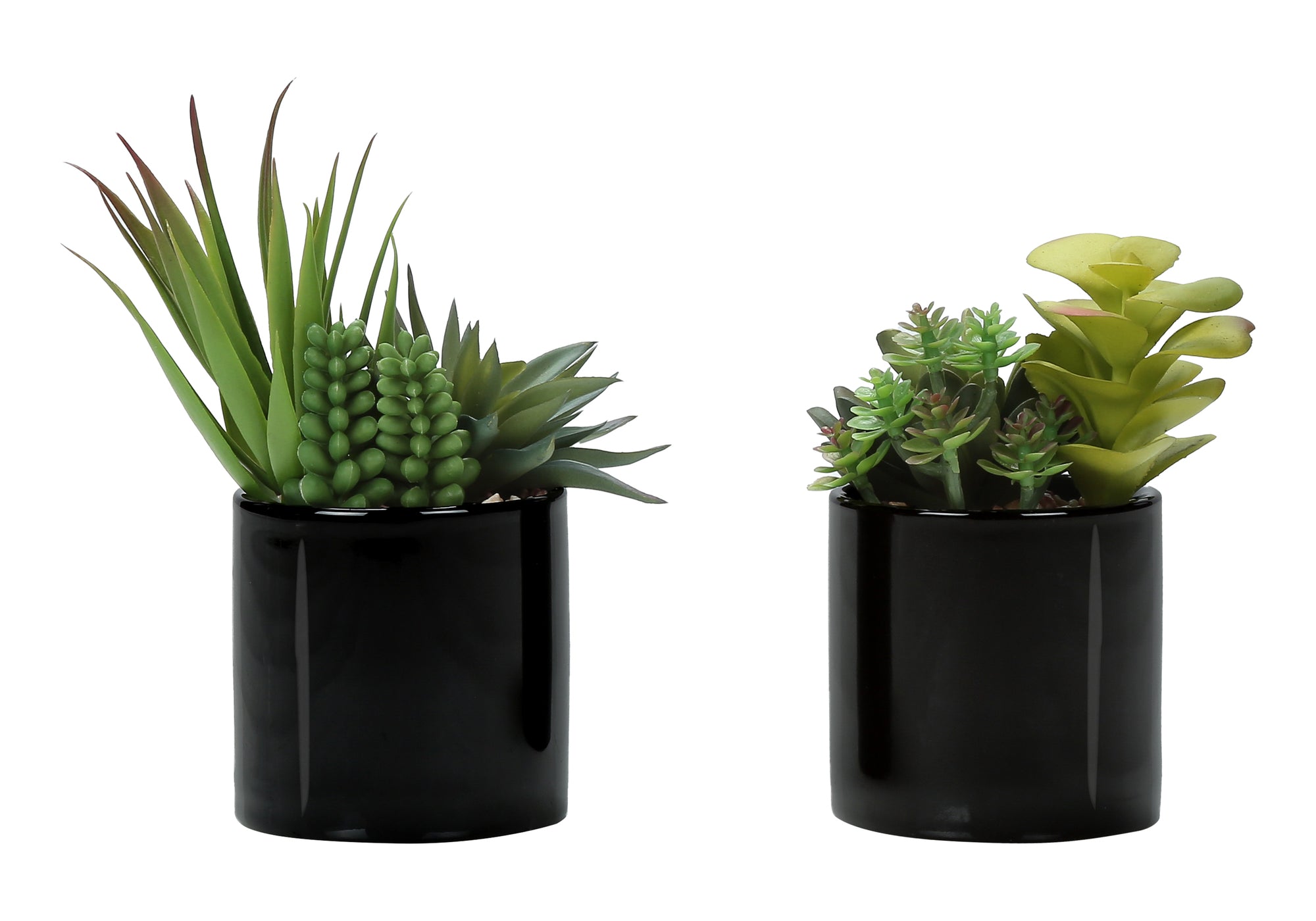 ARTIFICIAL PLANT - 2PCS / 7""H SUCCULENT IN 3"" BLACK POT