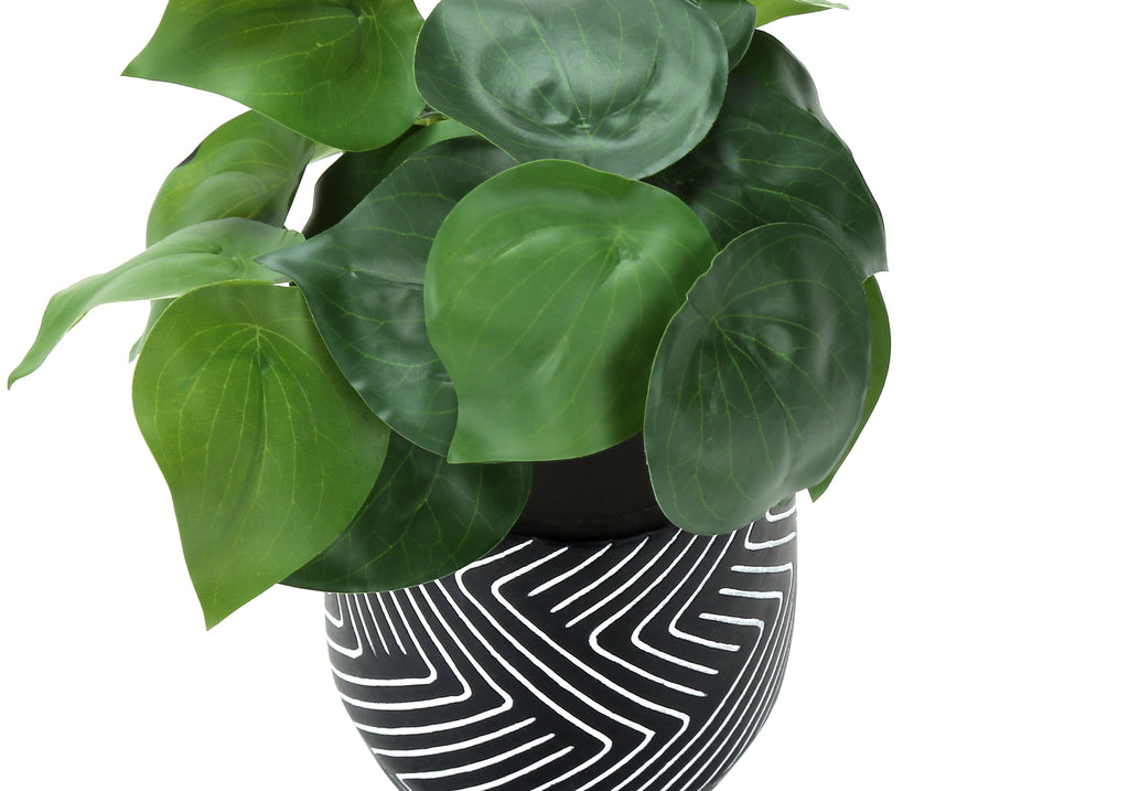 ARTIFICIAL PLANT - 2PCS / 8""H ALOCASIA / 5"" BLACK POT