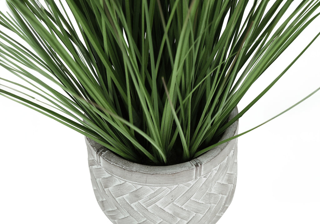 ARTIFICIAL PLANT - 21""H / INDOOR GRASS IN CEMENT 4"" POT