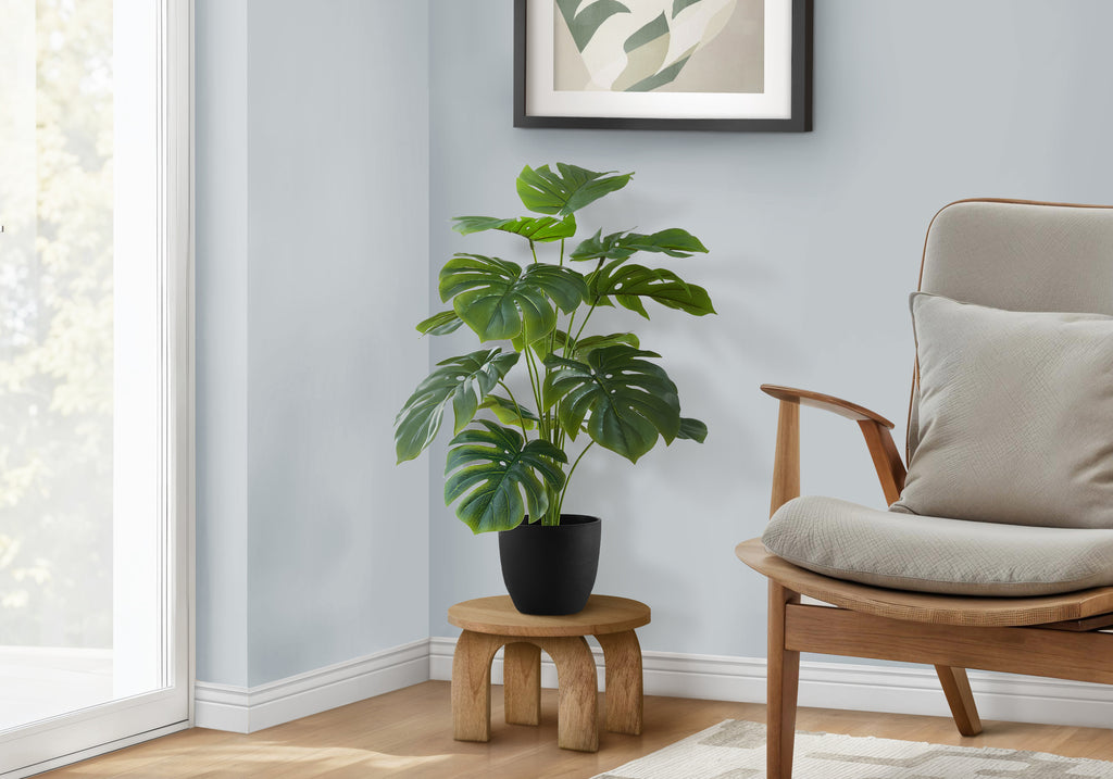 ARTIFICIAL PLANT - 24""H / INDOOR MONSTERA / 5"" BLACK POT