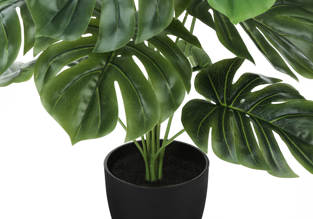 ARTIFICIAL PLANT - 24""H / INDOOR MONSTERA / 5"" BLACK POT