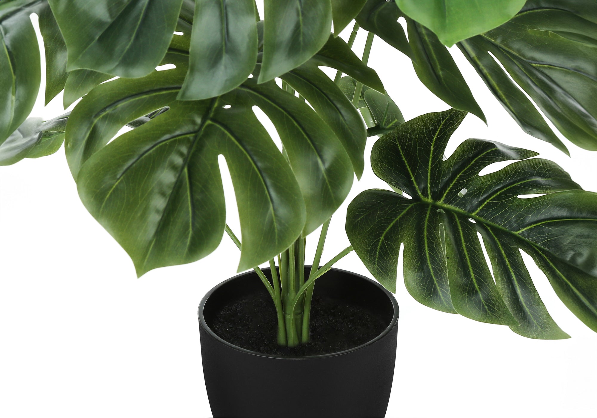ARTIFICIAL PLANT - 24""H / INDOOR MONSTERA / 5"" BLACK POT