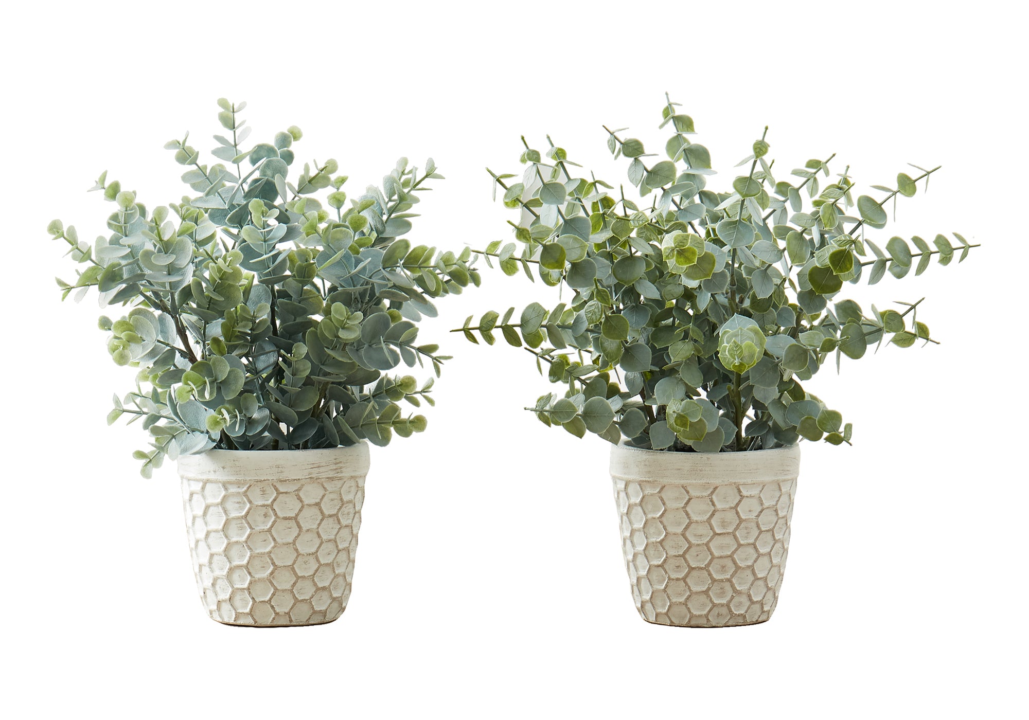 ARTIFICIAL PLANT - 2PCS / 13""H EUCALYPTUS/ GRASS/ 4"" POT