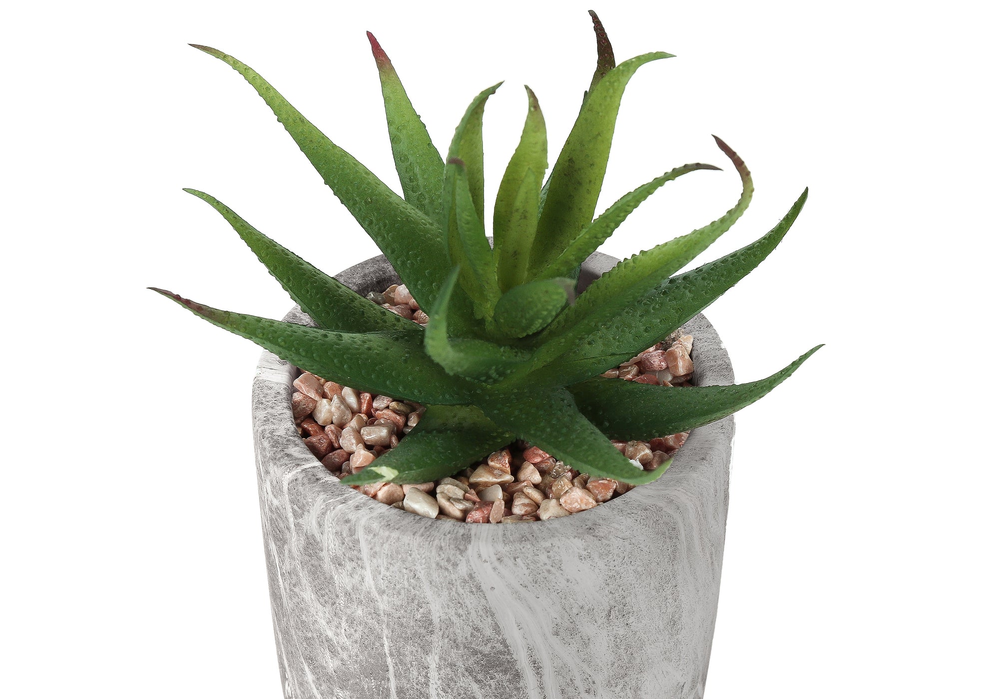 ARTIFICIAL PLANT - 2PCS / 7""H SUCCULENT IN 4"" CEMENT POT
