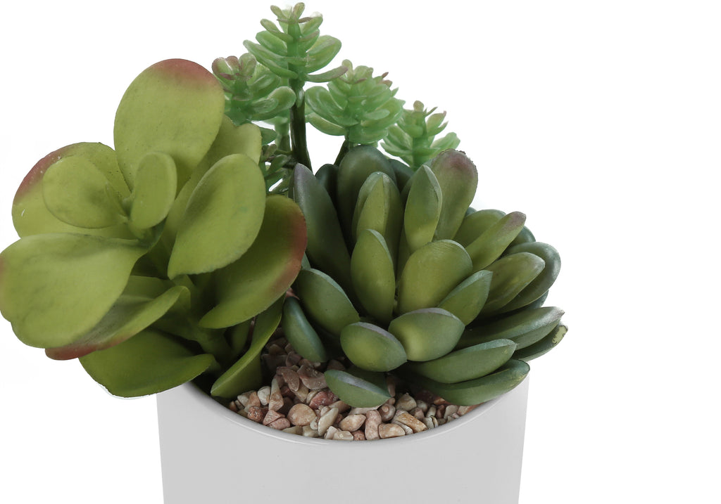 ARTIFICIAL PLANT - 2PCS / 7""H SUCCULENT IN 3"" CERAMIC POT
