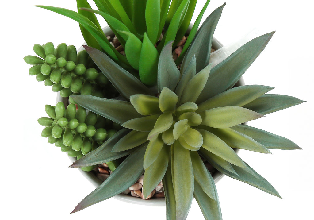 ARTIFICIAL PLANT - 2PCS / 7""H SUCCULENT IN 3"" CERAMIC POT