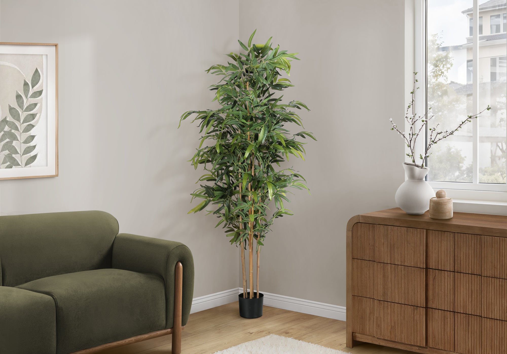 ARTIFICIAL PLANT - 83""H / INDOOR BAMBOO TREE IN A 8"" POT